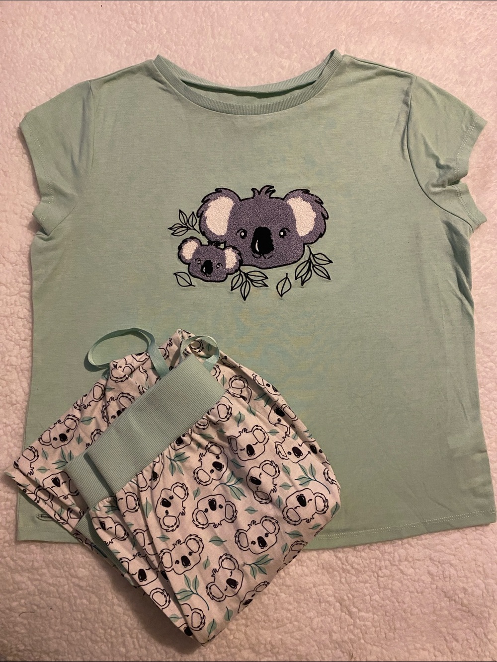 American Girl Mint Koala Pajama Set